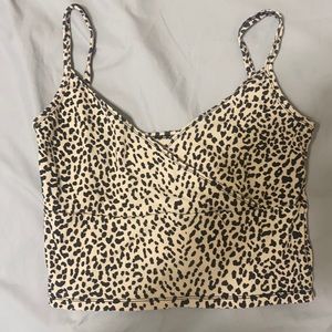 SHEIN leopard crop